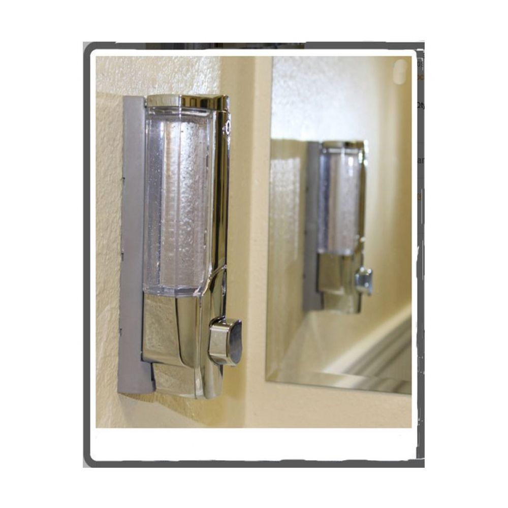 Wall Mount Liquid Soap Shampoo Dispenser 350 ml - Silver
